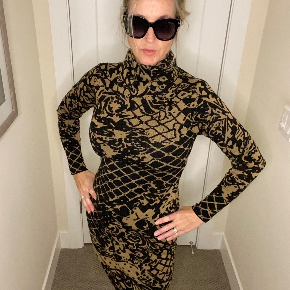 Venus high neck sweater dress